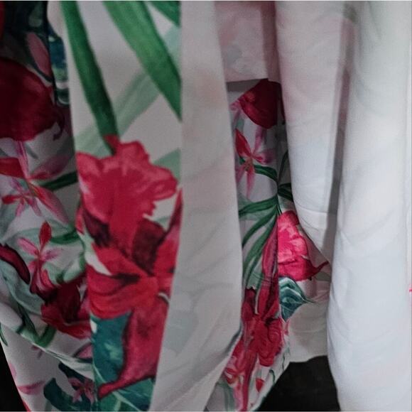 Nicole Miller Floral Twisted Bandeau Swim Dress Suit Plus Size 2X‎ 3X New - Picture 10 of 10